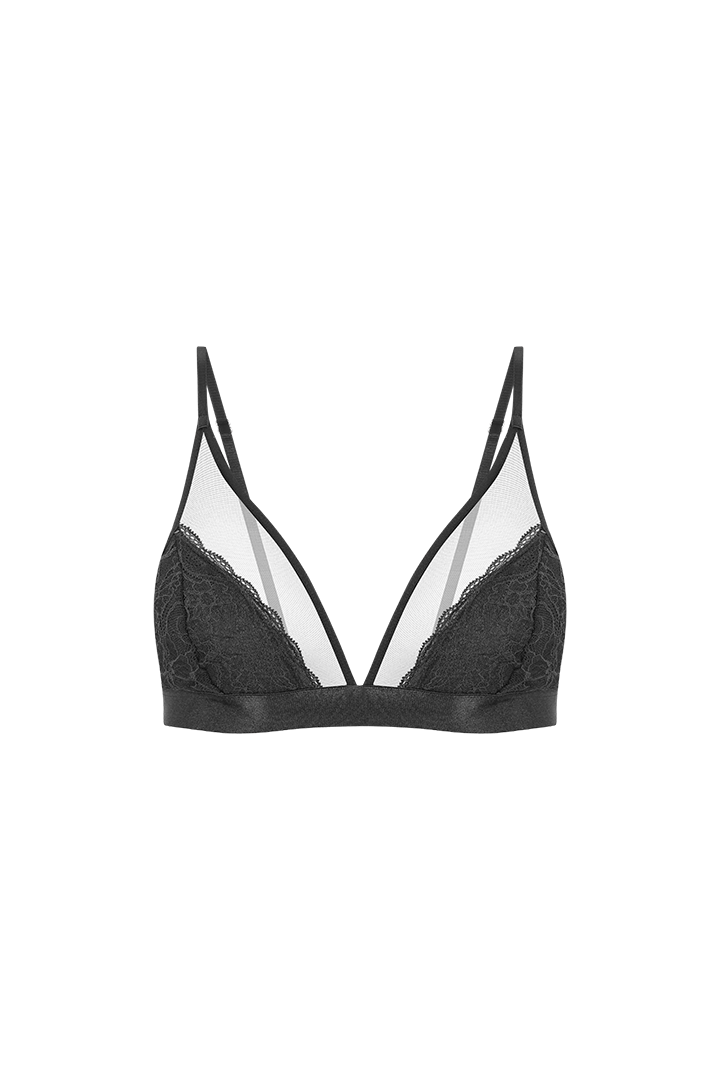 Bralette de encaje y tul premium (011399)