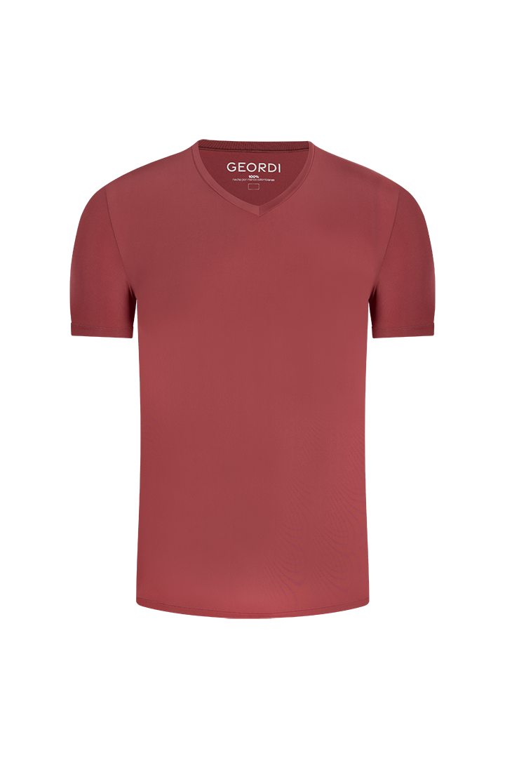 Camiseta Básica De Manga Corta Cuello V Para Hombre – Marca Red Bridge, Unicolor, Algodón Premium